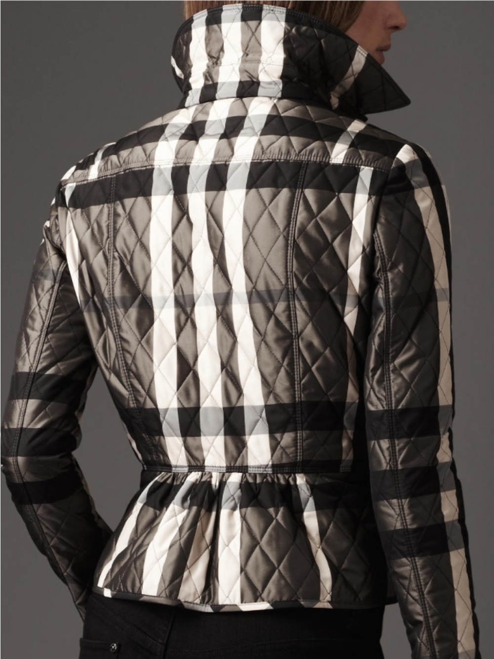 BURBERRY PEPLUM QUILTED JACKET !!